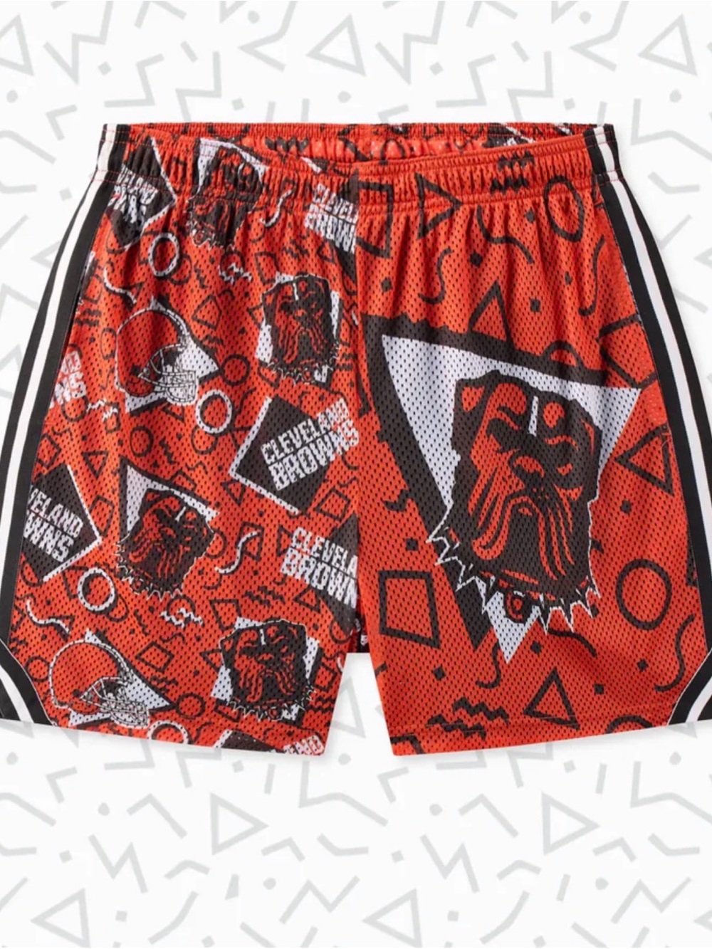 chubbies Orange and Black Cleveland Graphic Mesh Shorts